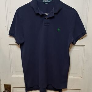 Ralph Lauren Navy Polo with Green Emblem